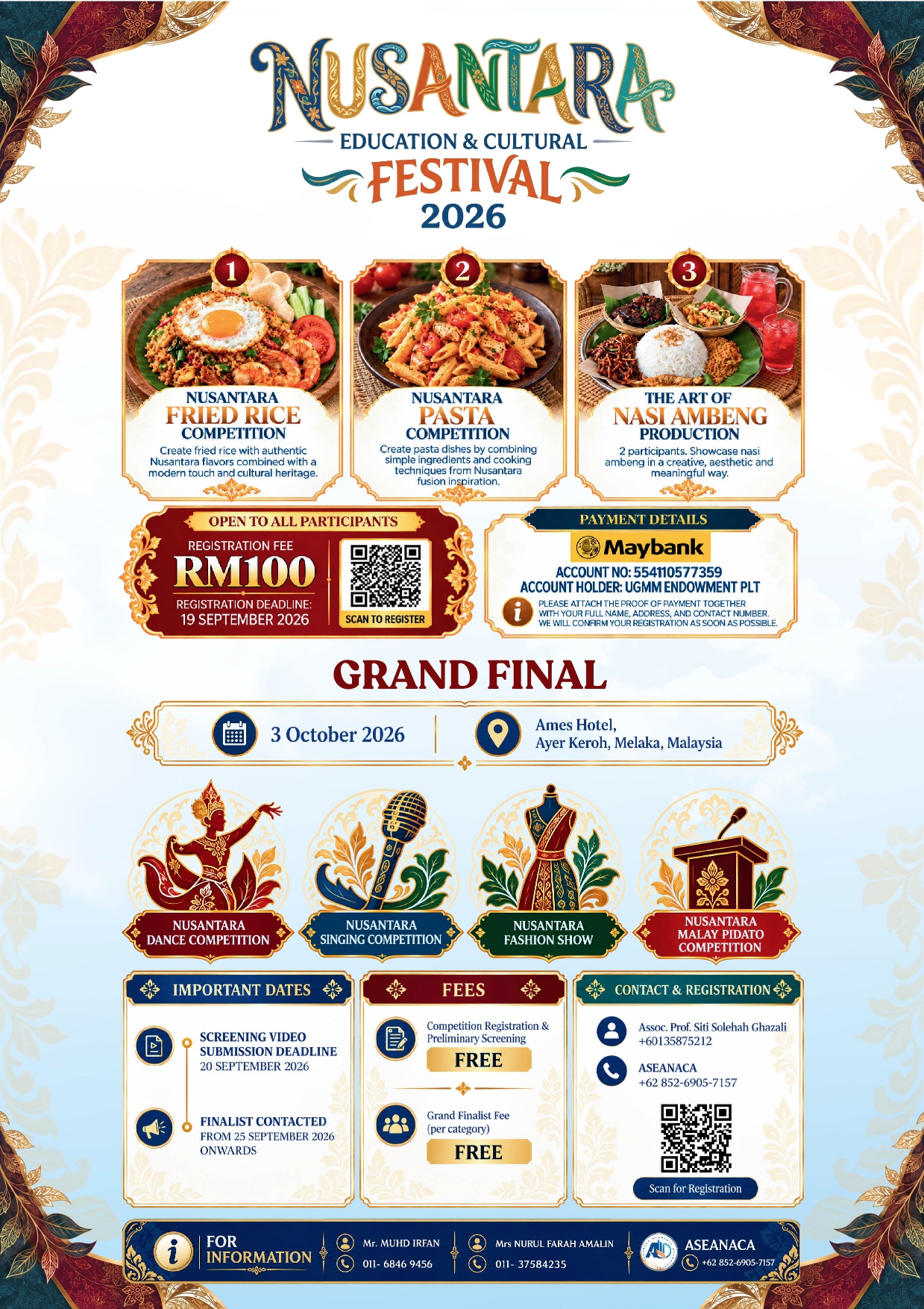 You are currently viewing Universitas Geomatika Malaysia dan ASEANACA Siap Gelar Konferensi Internasional 7th ICOSTELM serta Nusantara Education & Cultural Festival 2026 di Melaka